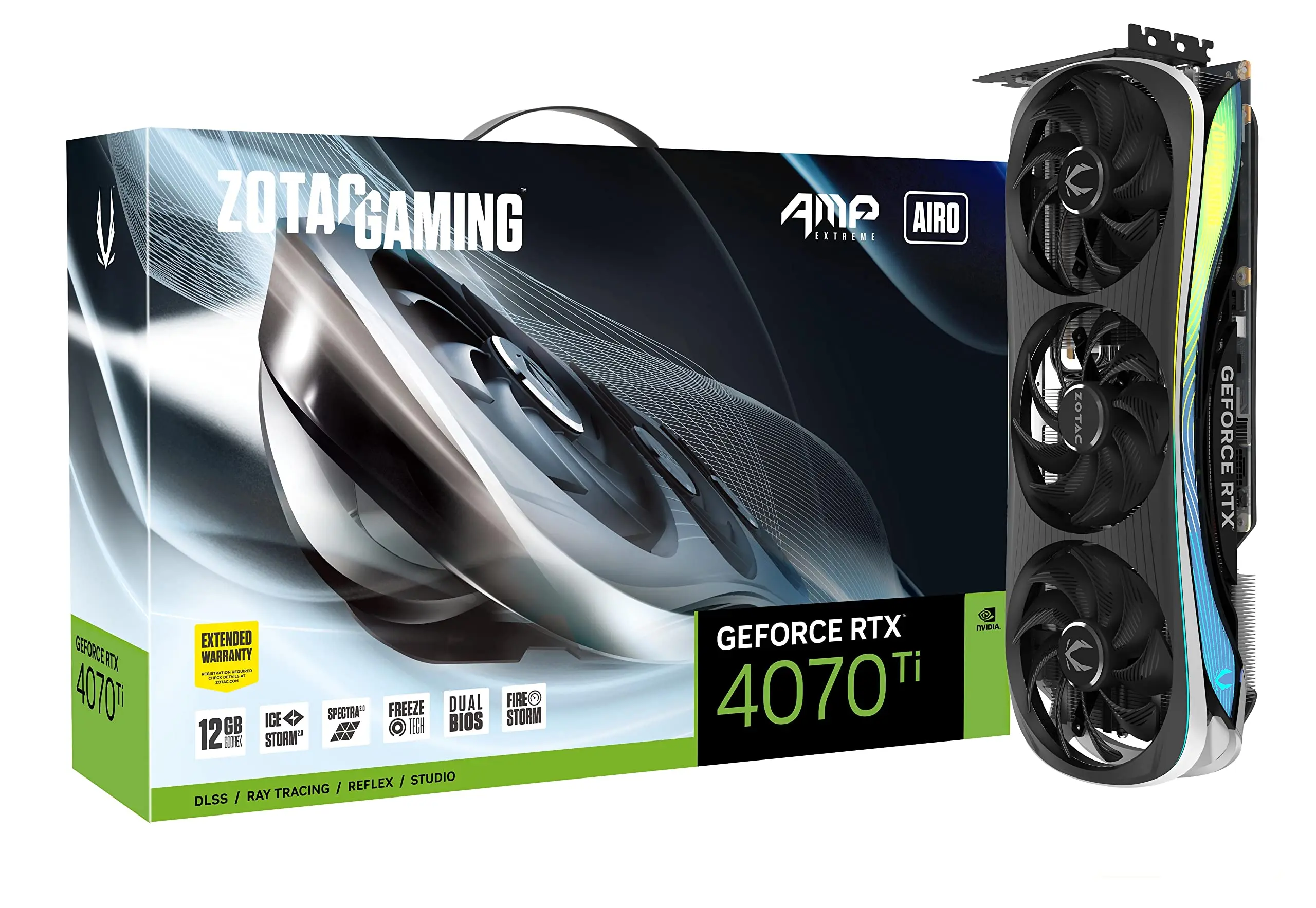 

Новый ZOTAC Gaming GeForce RTX 4070 Ti AMP Extreme AIRO