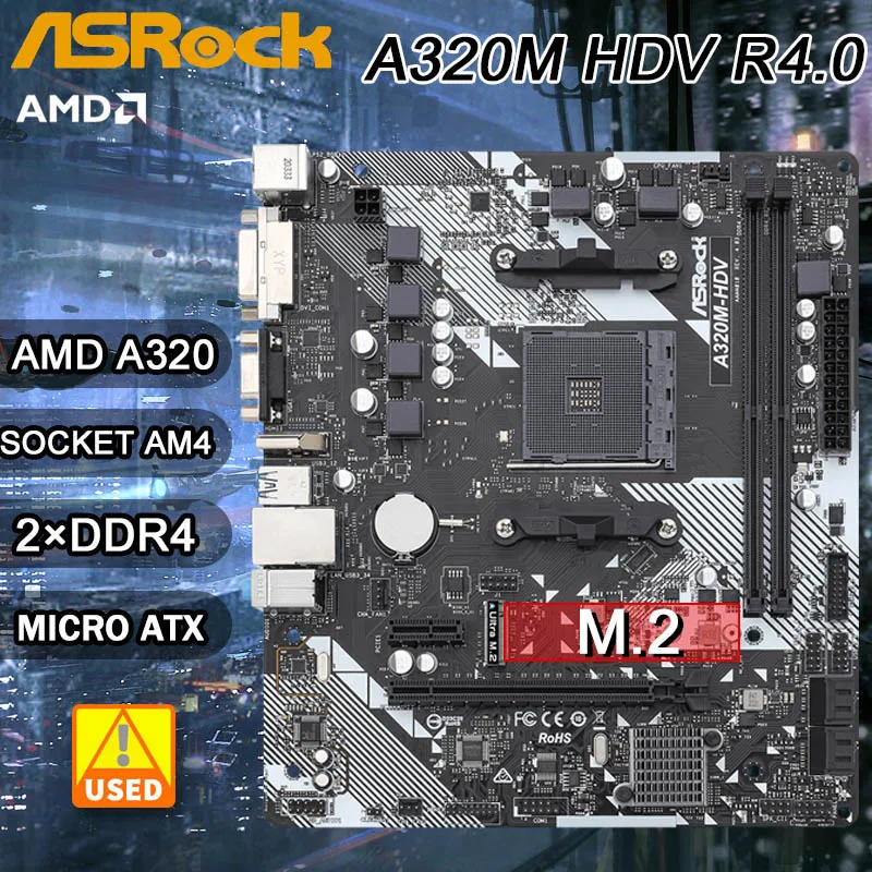 A320MotherboardASROCKA320MHDVR40TomadaAM4DDR432GBM2PCIE3.jpg