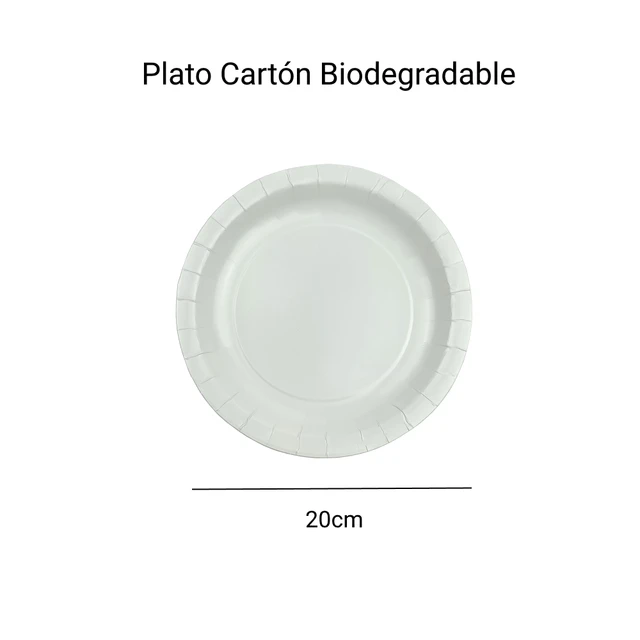 Platos de CARTÓN 21 cm, BIODEGRADABLES Ecológicos a Precios BARATOS