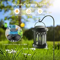 Solar Lantern Outdoor Lights, Upgraded Bright Solar Lanterns Outdoor Waterproof, Hanging Solar Powered Lantern Over 12Hrs Lights 2