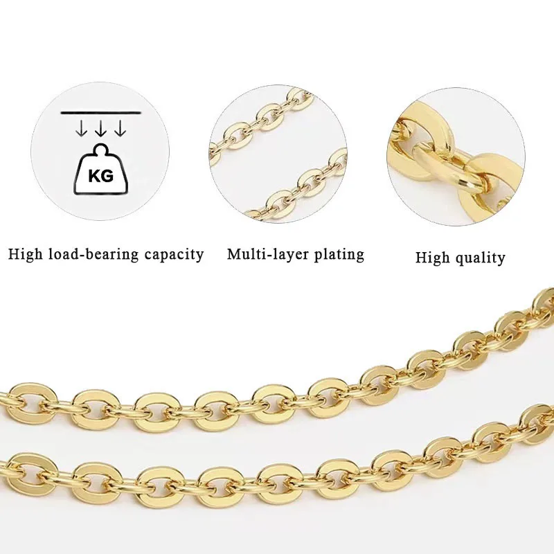 High Quality Bag Chain Strap Shoulder Crossbody Handbag Bag Metal Replacement Chains Bag Parts Accessories