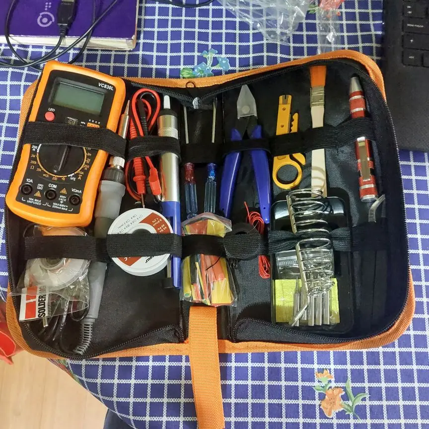 80W Digital Display Soldering Iron Set With Adjustable Temperature Tin Wire Multimeter Repair Tool With Soldering Iron Head photo review