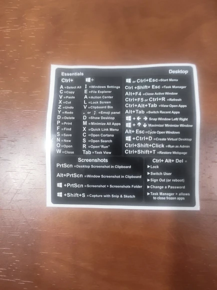 **Windows Keyboard Shortcut Sticker Boosts Productivity** photo review