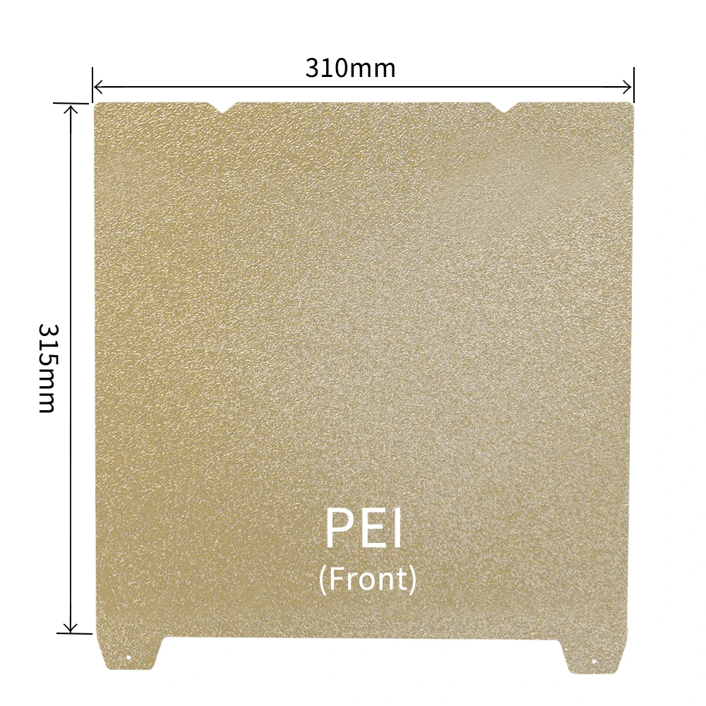K1 Max PEI 빌드 플레이트 3D 프린터 플랫폼 소프트 마그네틱 스티커, 310x315mm 열 용지 엔더, 3 Max 용수철 스틸
