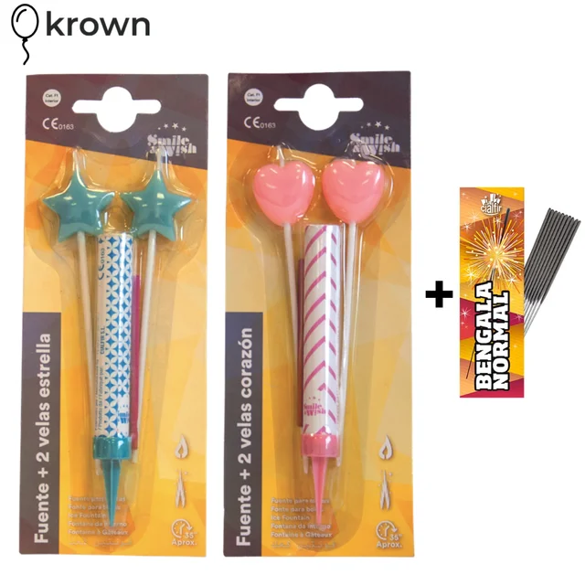 KROWN - Bengalas de Humo de Colores Pack 5 Uds. + REGALO 10 Bengalas de  Estrellitas, Antorchas o Tubos de Humo Colorines, Para Fiesta,  Aniversarios, Cumpleaños, Bodas - AliExpress