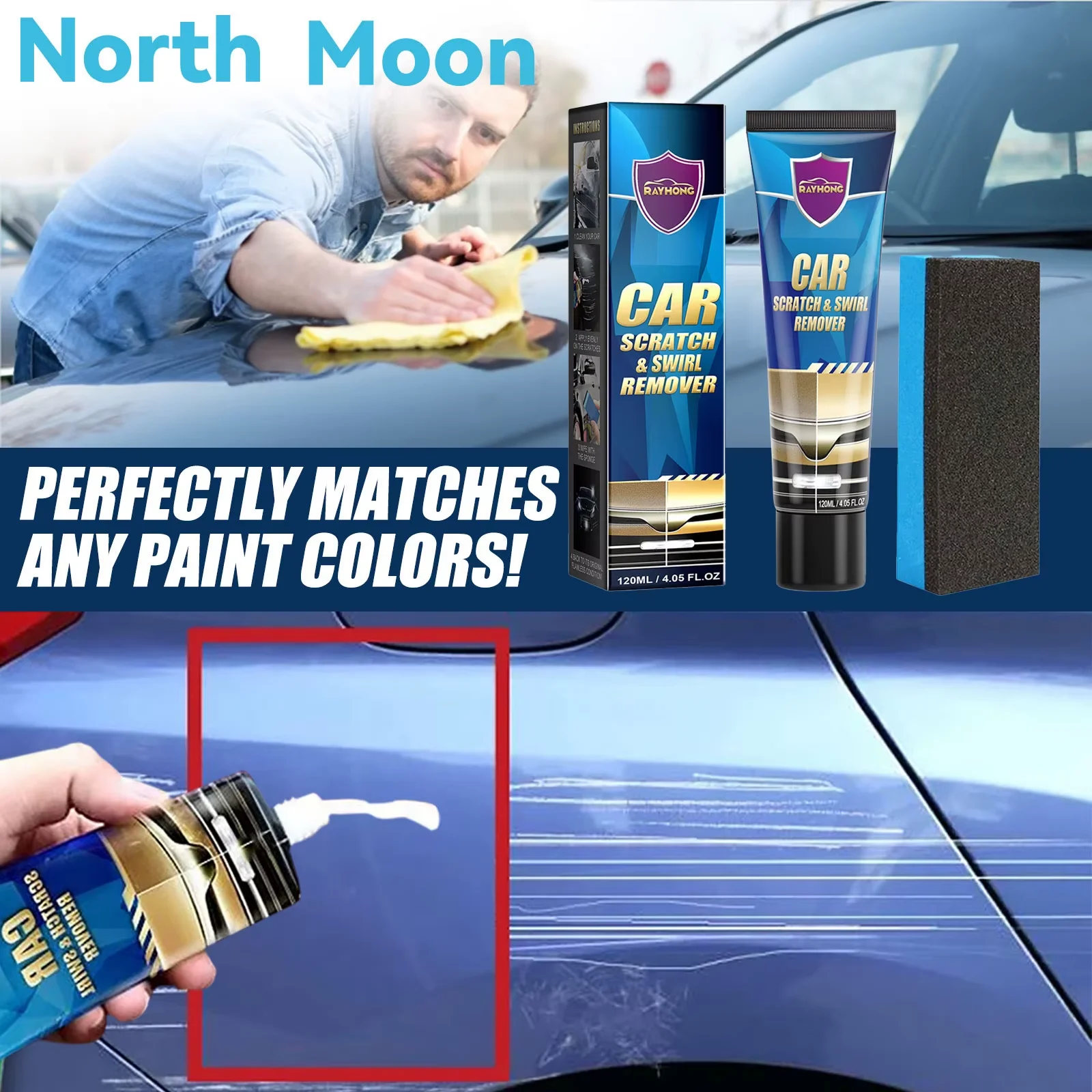 Car Scratch Repair Kit Auto Body Paint Restorer Wax