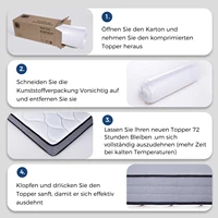 Матрасы Anajqaqia 90-180x200 см, матрас с карманными пружинами, толщина H3, 20 см, уплотнение Oeko TEX, с чехлом из лиоцелла, 7-зонный матрас — изображение 5