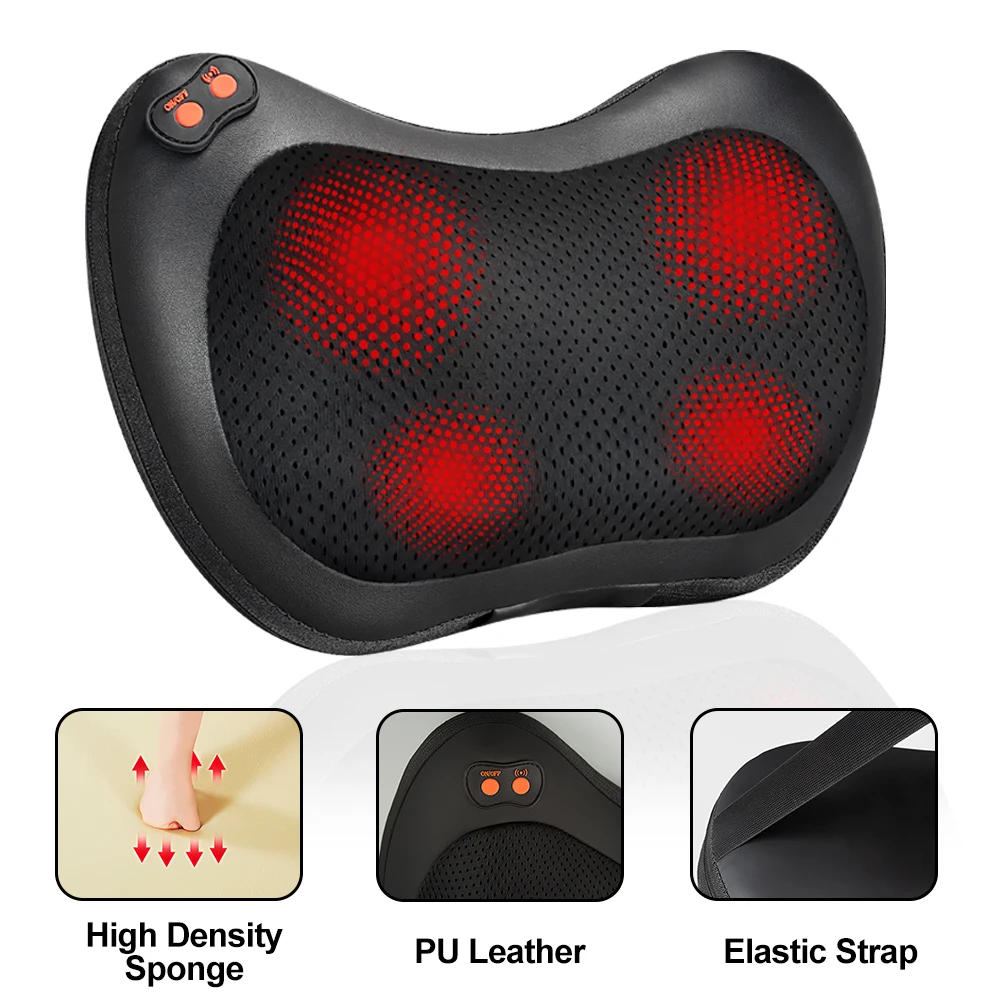 Multifunctional Neck Massager Shoulder Waist Back Car Home Cervical Massage Pillow 3 speeds : uk Stock, 4 Days Free Delivery, & No Order Amount limit