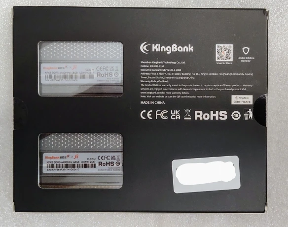 メモリー KingBank DDR5 6400 96GB (48GBx2) メモリー KingBank DDR5 6400 96GB (48GBx2) KingBank ddr5 RGB ram