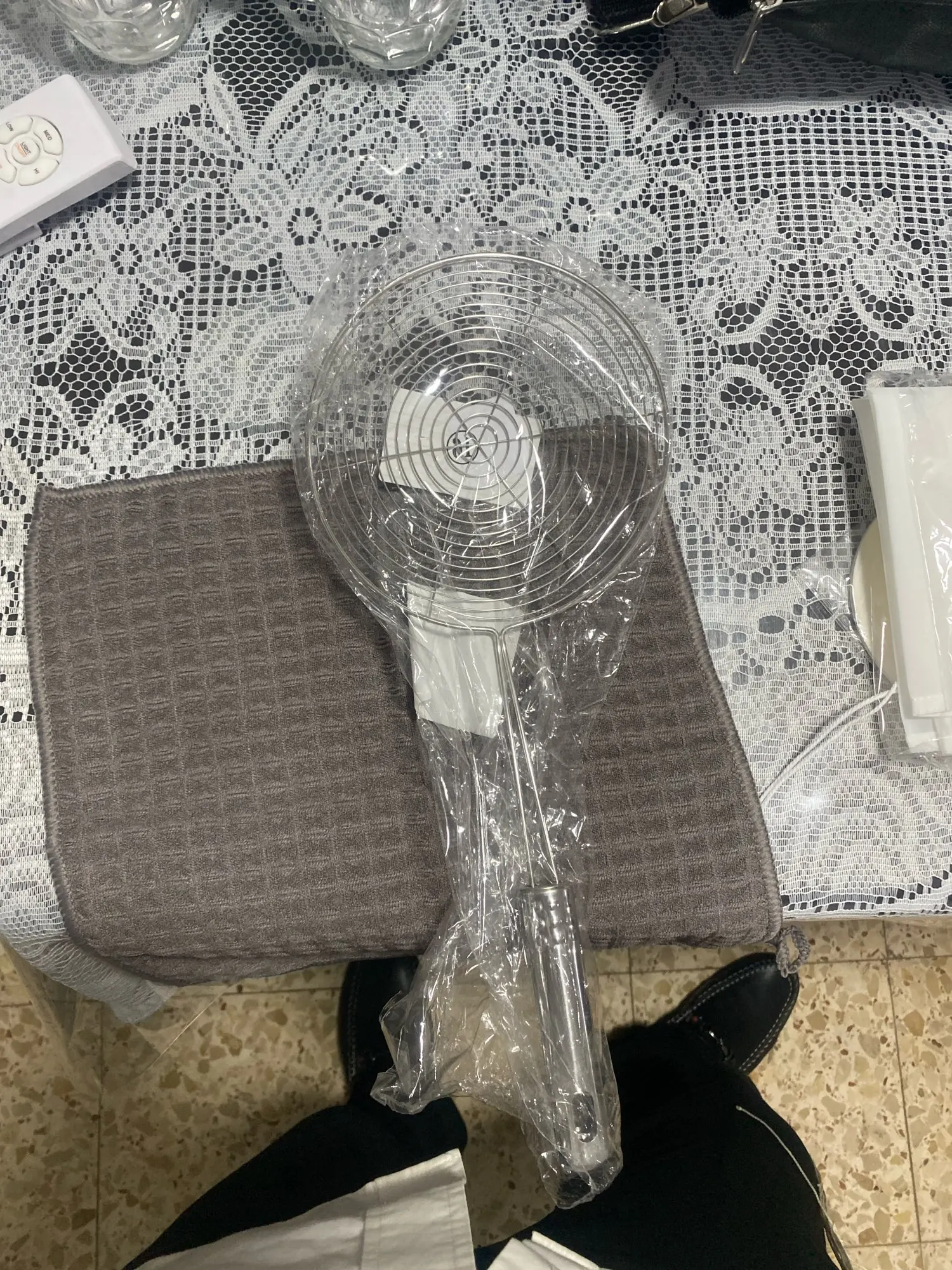 3 Size Set Stainless Steel Colander Household Noodle Dumpling Hot Pot Filter Screen Pearl Line Drain Large Fried Strainer photo review