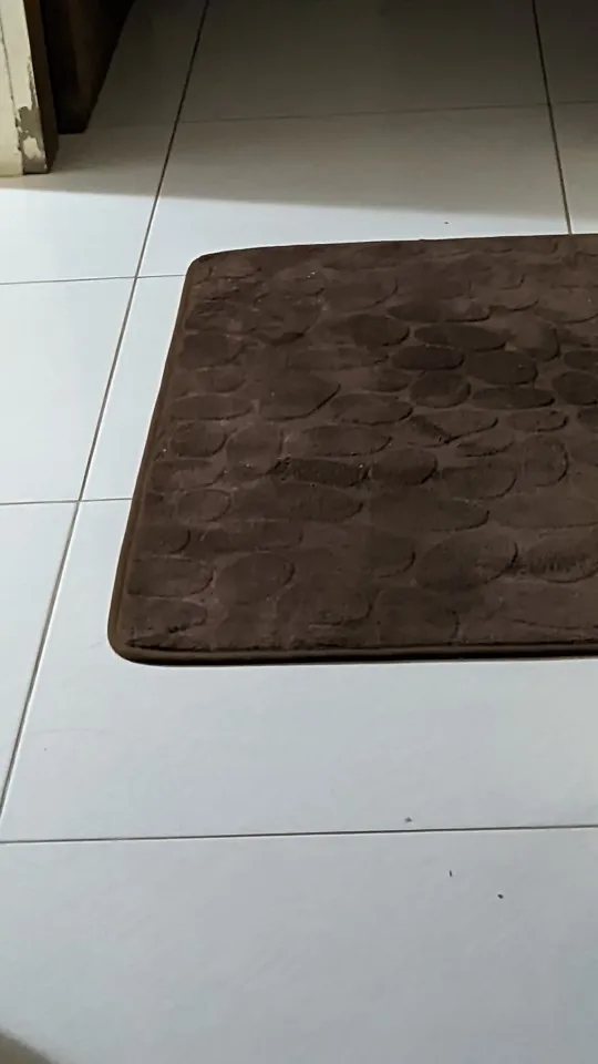Set of 3 Bathroom Bath Mat Set Soft Non Slip 2PCS Cobblestone Mat Bathroom Rug Absorbent Shower Carpets Toilet Lid Cover Floor photo review