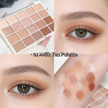 20 Color Eyeshadow Palette - Matte And Shimmer High Pigmy Brown Nude Coffee Chocolate Student Party Daily Stage Makeup