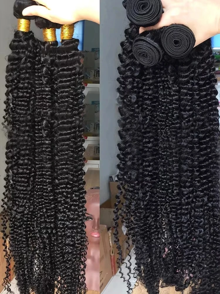 Deep Wave Human Hair Bundles Curly Hair Remy Loose Deep Wave Hair Bundles Brazilian Weaving 28 30 40 42 Inch Natural Human Hair 5