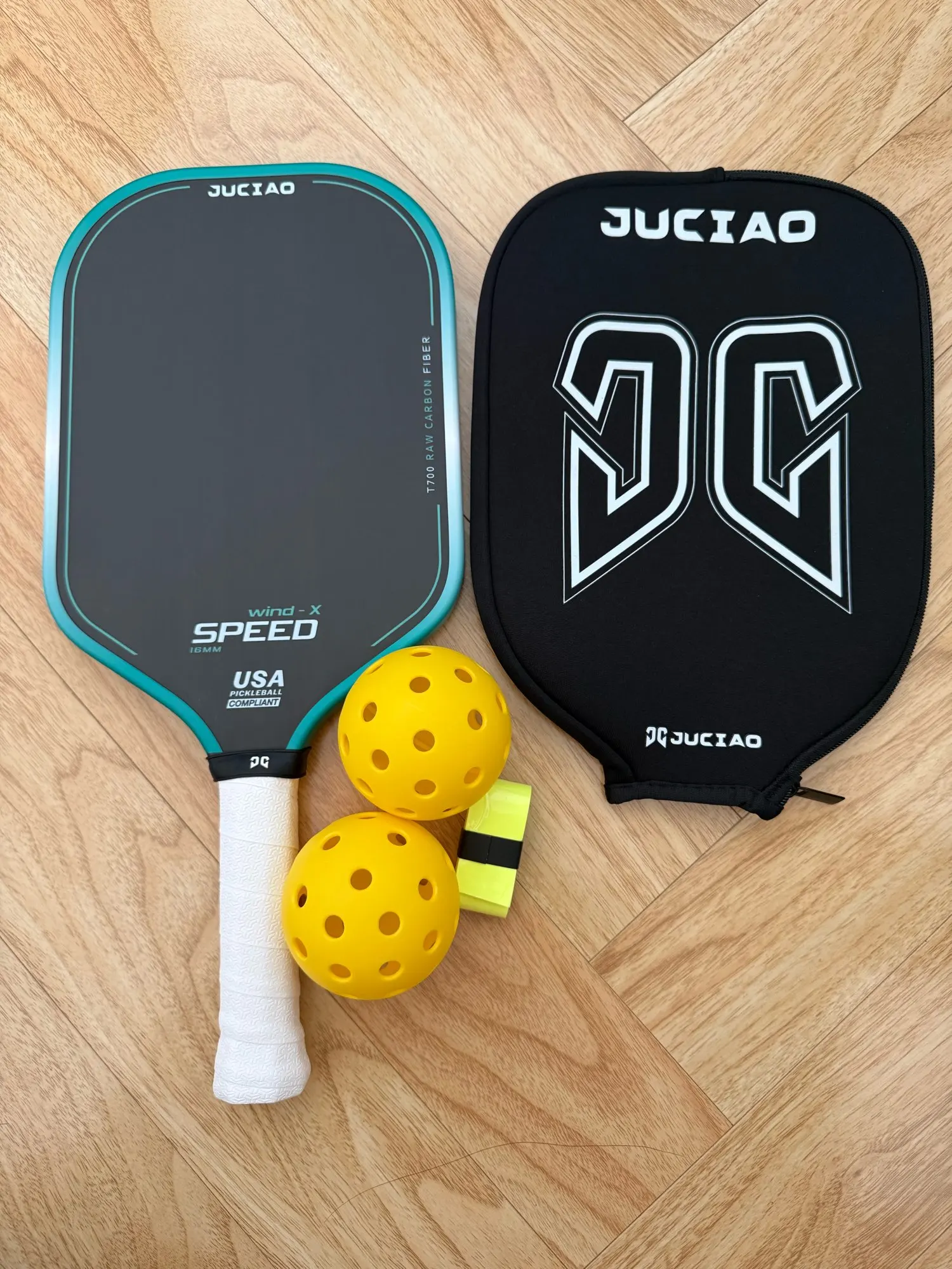 ピックルボール パドル JUCIAO 3KRaw Carbon Fiber 白 ピックルボール パドル JUCIAO 3KRaw Carbon Fiber 白 ピックルボール