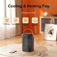 Desktop Electric Heater Portable Ceramic Heating Fan Warm And Cooling Air Blower with Remote Control Home Heater Air Conditioner