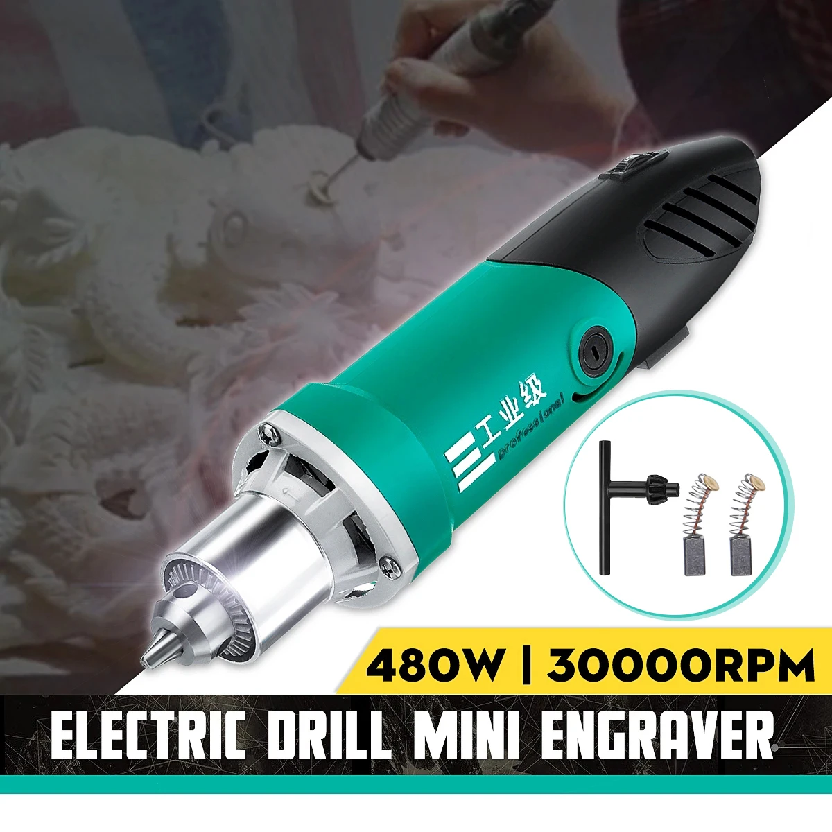 30000RPM 480W Electric Grinder Drill Engraver Tool Variable Speed Rotary Carving Polishing Machine 110V US Plug /220V EU Plug ortur laser master 3 10w laser engraver uk plug