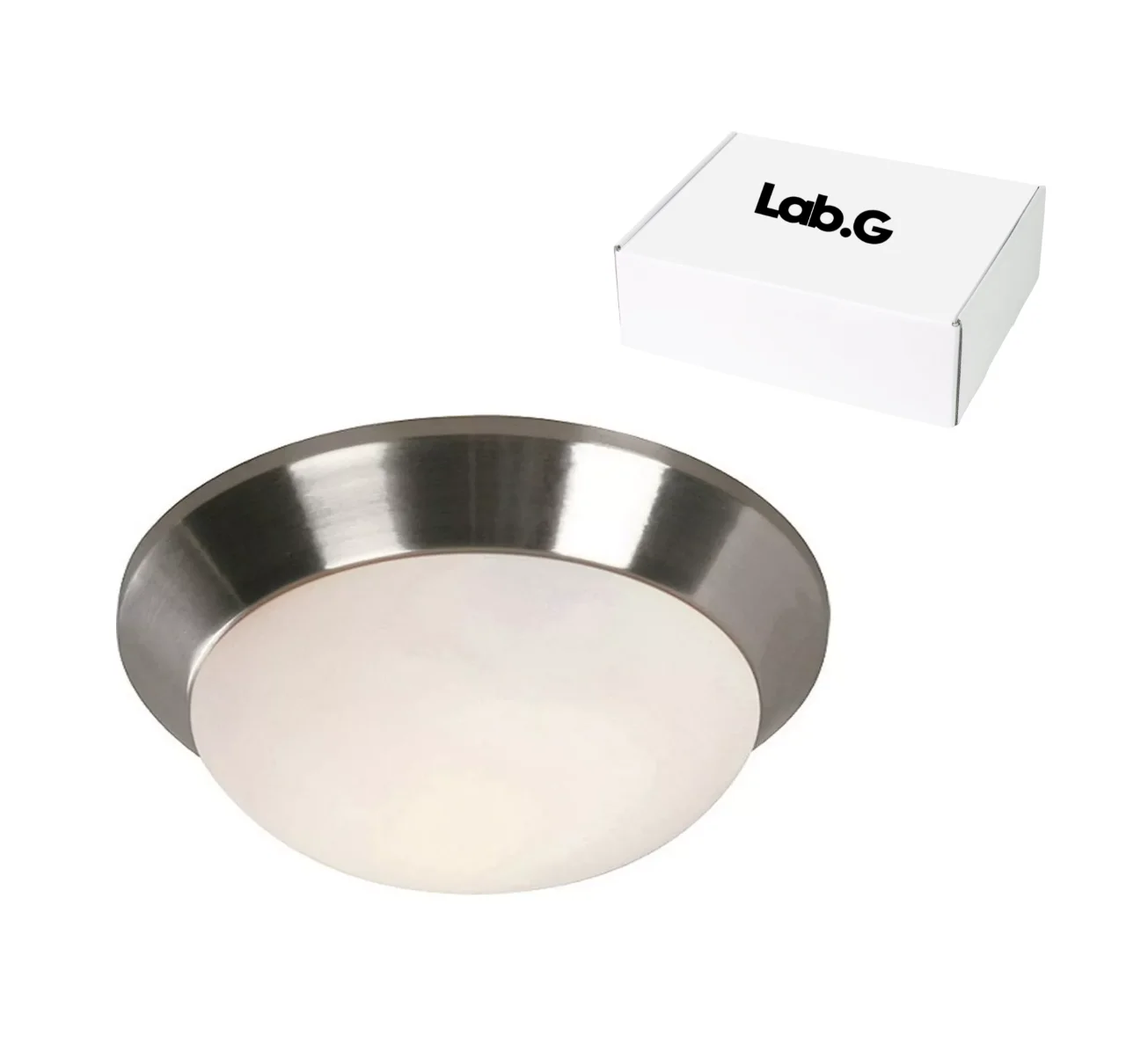 Lámpara De Techo Moderno Niquel 60w E27 1 Luz LAB.G