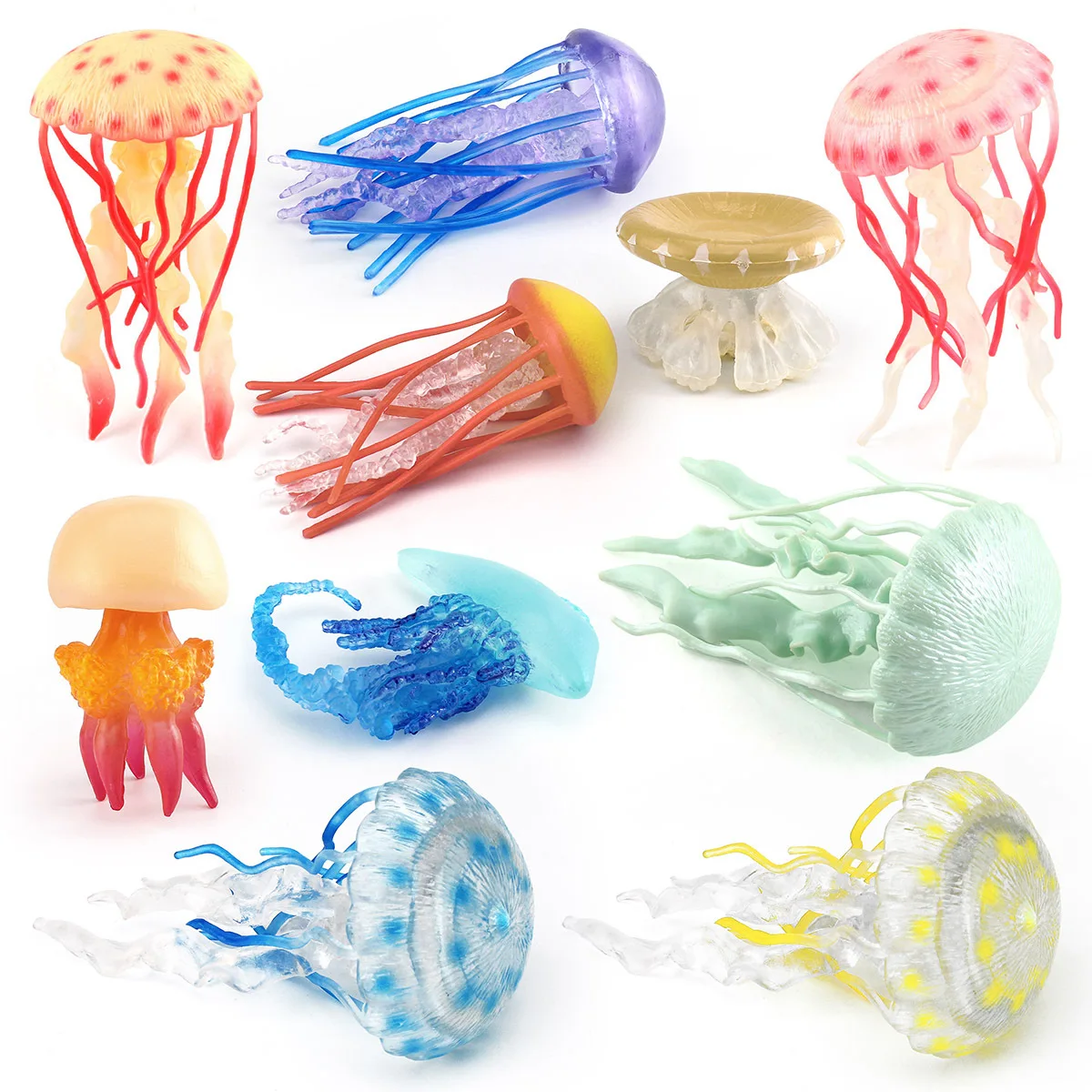 Simulation Marine Life Jellyfish Starfish Model Action Figures Infauna Sea Anemone Animals Coral Miniacture Kids Education Toys