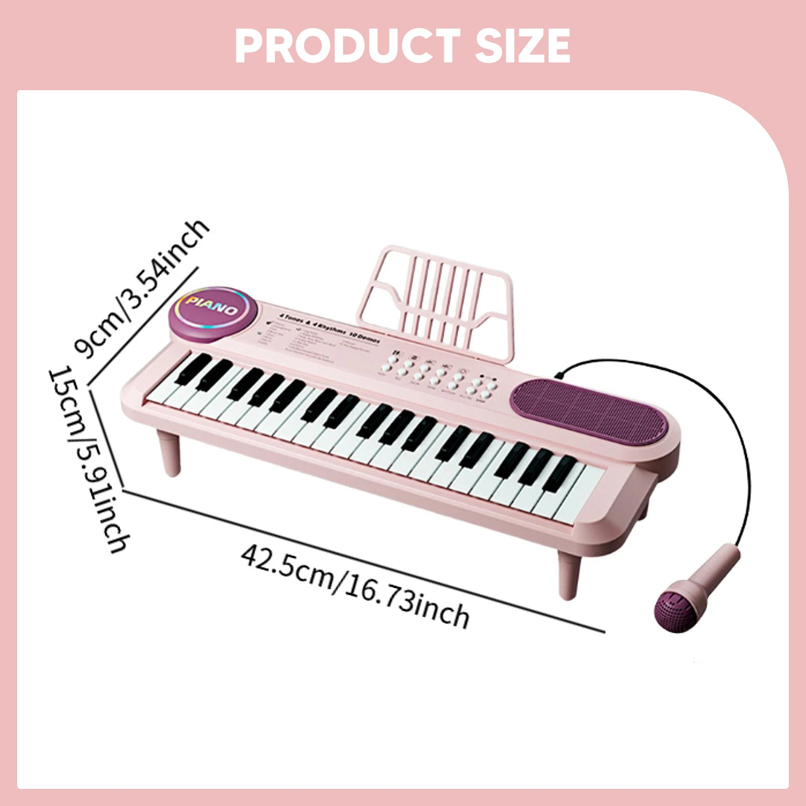 Електронне піаніно Клавіатура 37-клавішне цифрове музичне піаніно Клавіатура Розвиваючі музичні іграшки для дітей-початківців