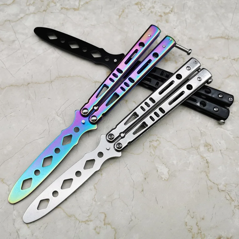 PortablePracticeButterflyKnifeBalisongTrainerStainlessSteel