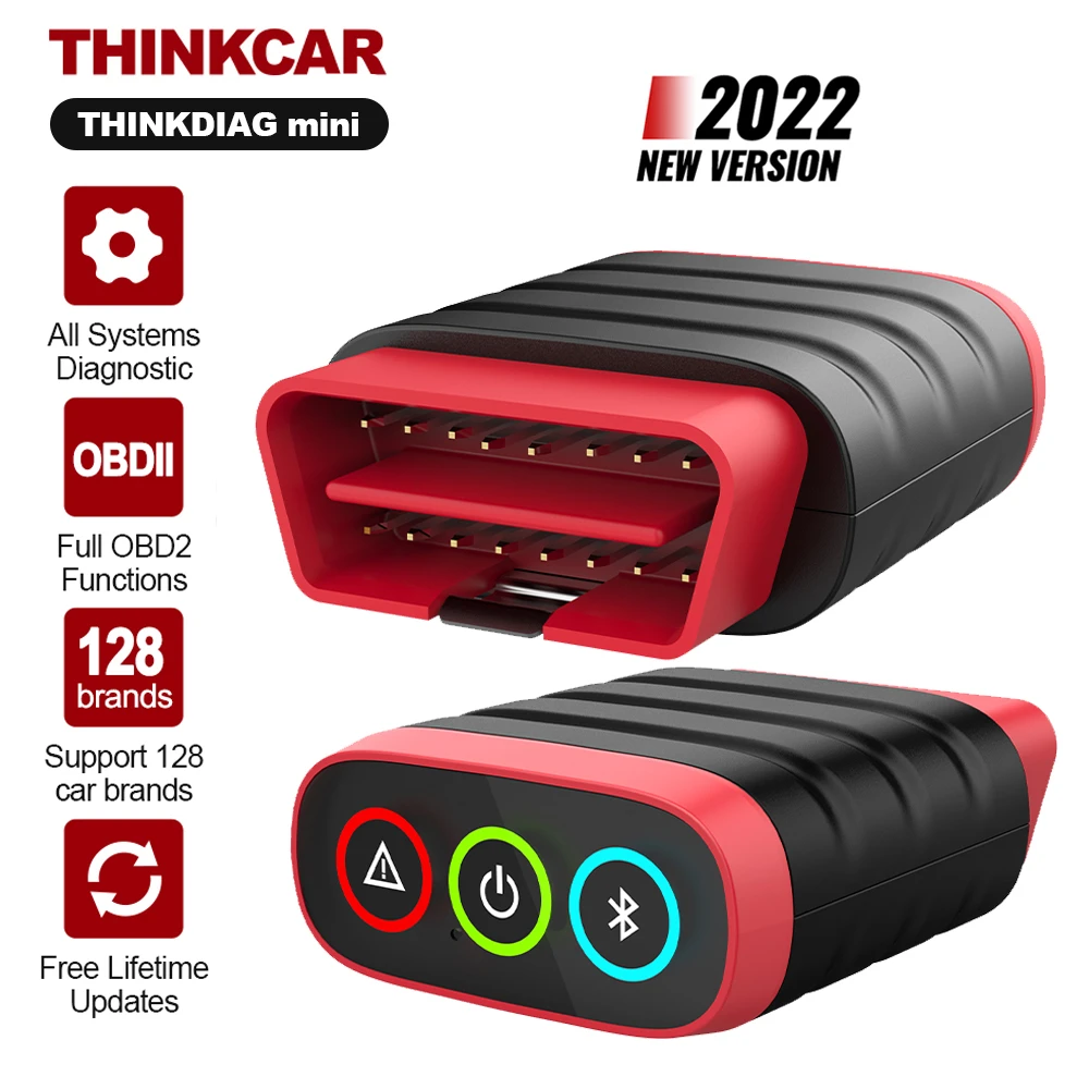 best car alarm for vandalism New THINKCAR THINKDIAG Mini Auto Diagnostic Tool All Cars Full System Diagnose Lifetime Free OBD2 Scanner Read/Clear Code Error back up sensors