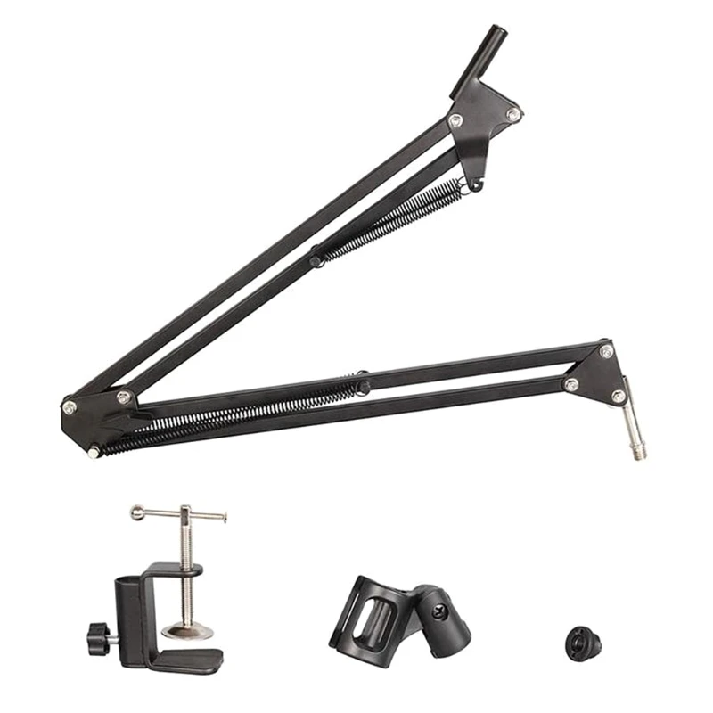 Extendable Recording Microphone Holder Suspension Boom Scissor Arm Stand Holder Microphone Clip Table Mounting Clamp microphone stand