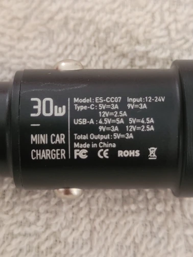Carregador de Carro Essager USB Tipo C 30w 5a photo review