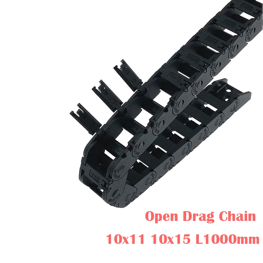 

Open Drag Chain bridge type 10x11 10x15 L1000mm Cable Carrier with Ends for CNC 3D printer Voron Trident 2.4