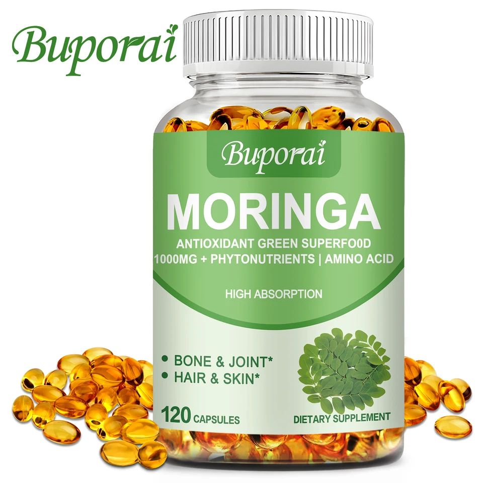 Moringa Leaf Capsules for Immune Support and Energy