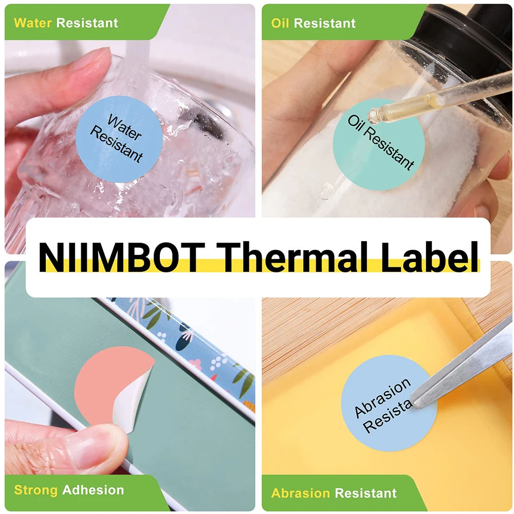 Niimbot Self-Adhesive Waterproof Round Thermal Labels