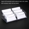 Plastic Business Card Holder 1/2/3/6 Slot Desktop Name Cards Display Stand Card Case Box for Office Desk Fits 60 Business Cards 6