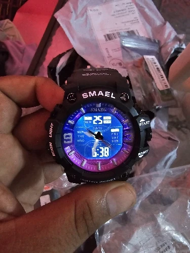 Relógios militares masculinos, relógio esportivo à prova d'água, despertador, tempo duplo, relógios de pulso digitais 8049b, relógios militares photo review