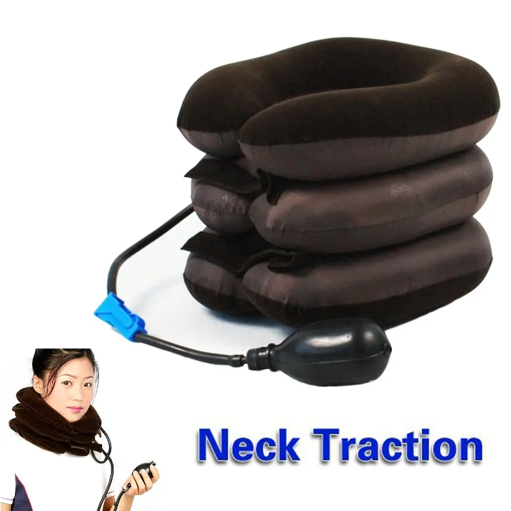 Inflatable Collar Neck Cervical Vertebra Traction Soft Brace Device Headache Head Back Shoulder Neck Pain Tractor Massage