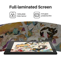 HUION New Arrival Kamvas 16(2021) Graphics Drawing Monitor Battery-free Digital Pen Tablet For Win/MAC And Android 120%s RGB 2