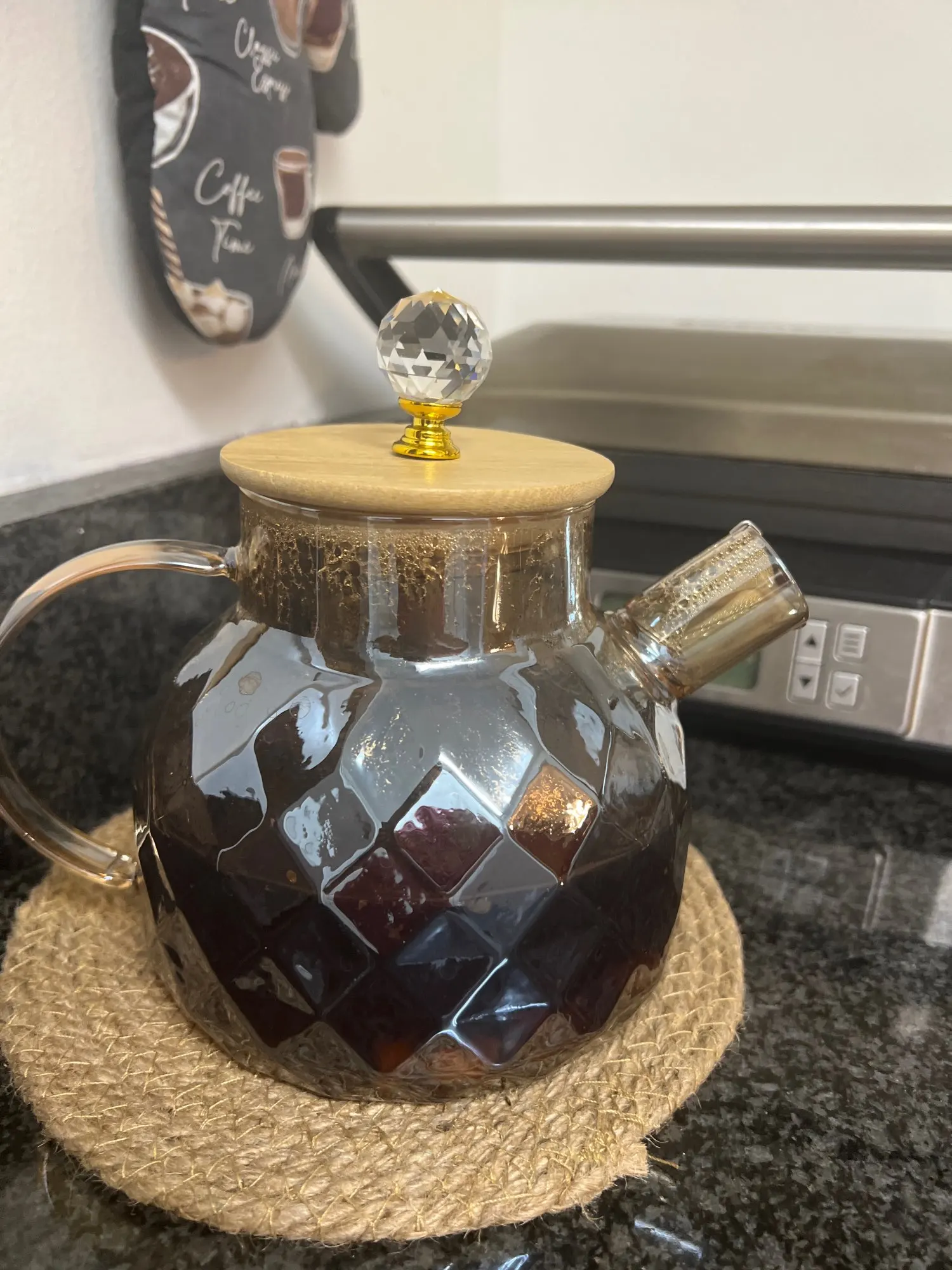 Tetera Vidrio Borosilicato 1 lt - Diamante