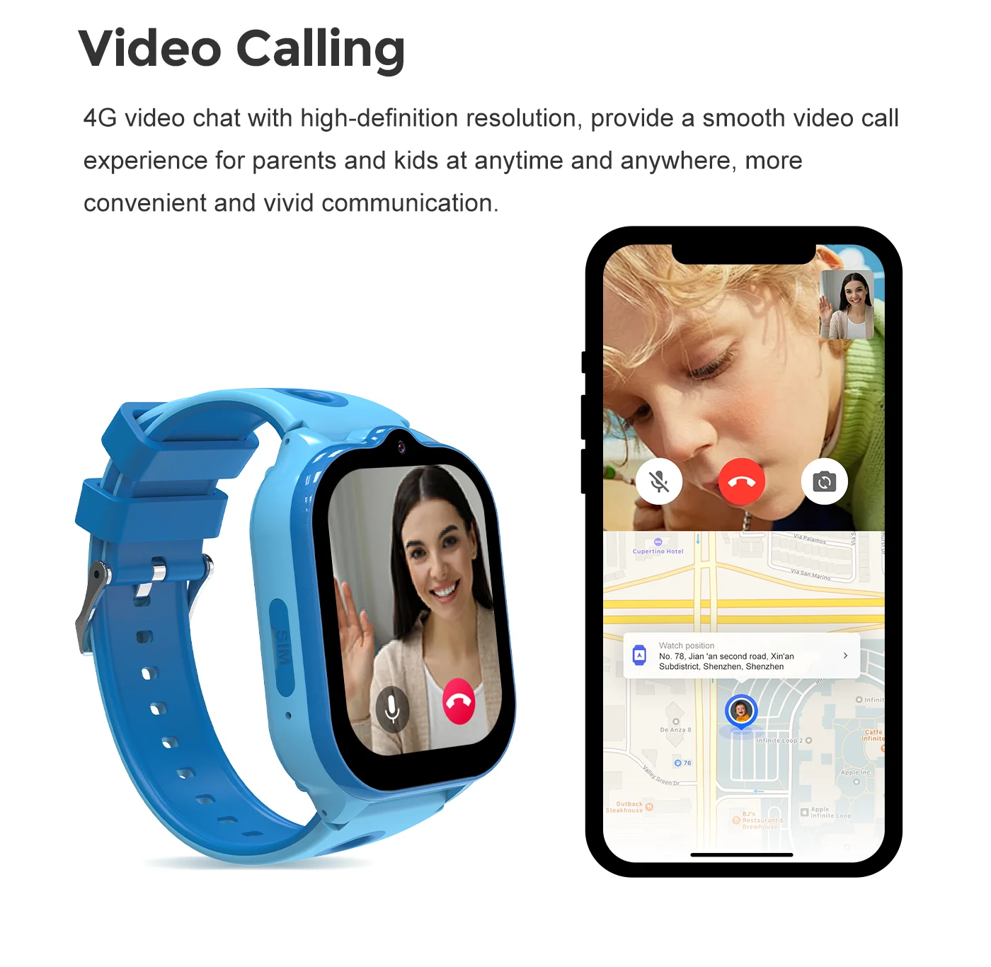 4G Smart Watch Kids GPS 2.01 inch Screen 950mAh Battery Video Call SOS  Waterproof Child Smartwatch Camera Monitor Tracker 6