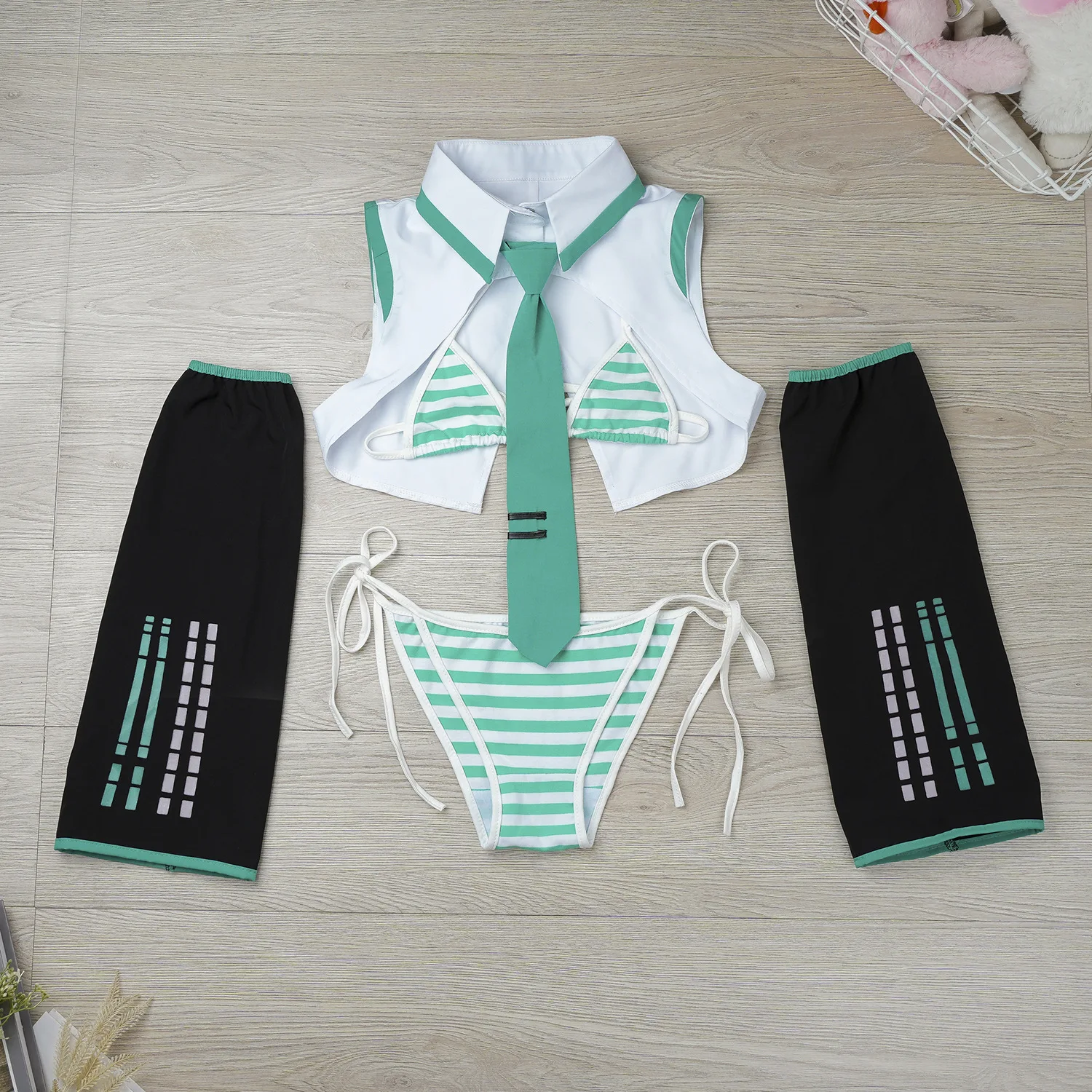 セクシーな初音ミクビキニコスチューム クラシックな初音コスプレ衣装