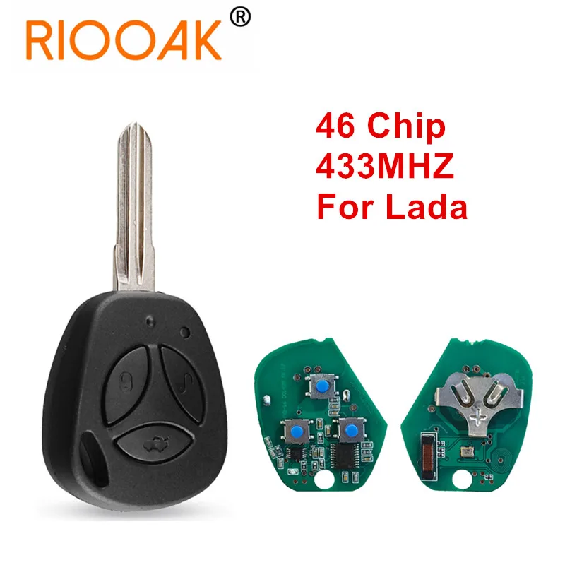 

3 Buttons 433mhz 46 Chip Remote Car Key For Lada Granta Priora Vesta X-Ray XRay Sedan Sport Kalina