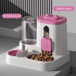 Pet Large - Capacity Automatic Feeder and Water Dispenser Set (Pink)