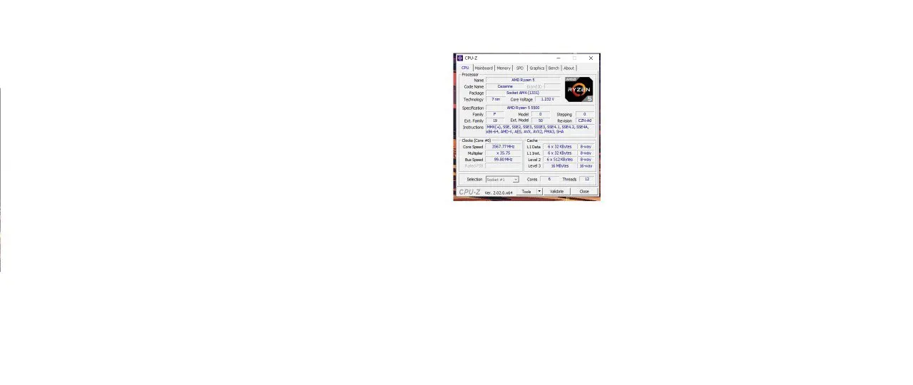 New AMD Ryzen 5 5500 R5 5500 3.6GHz Six-Core Twelve-Thread CPU Processor 7NM 65W L3=16M 100-000000457 Socket AM4 NO FAN photo review