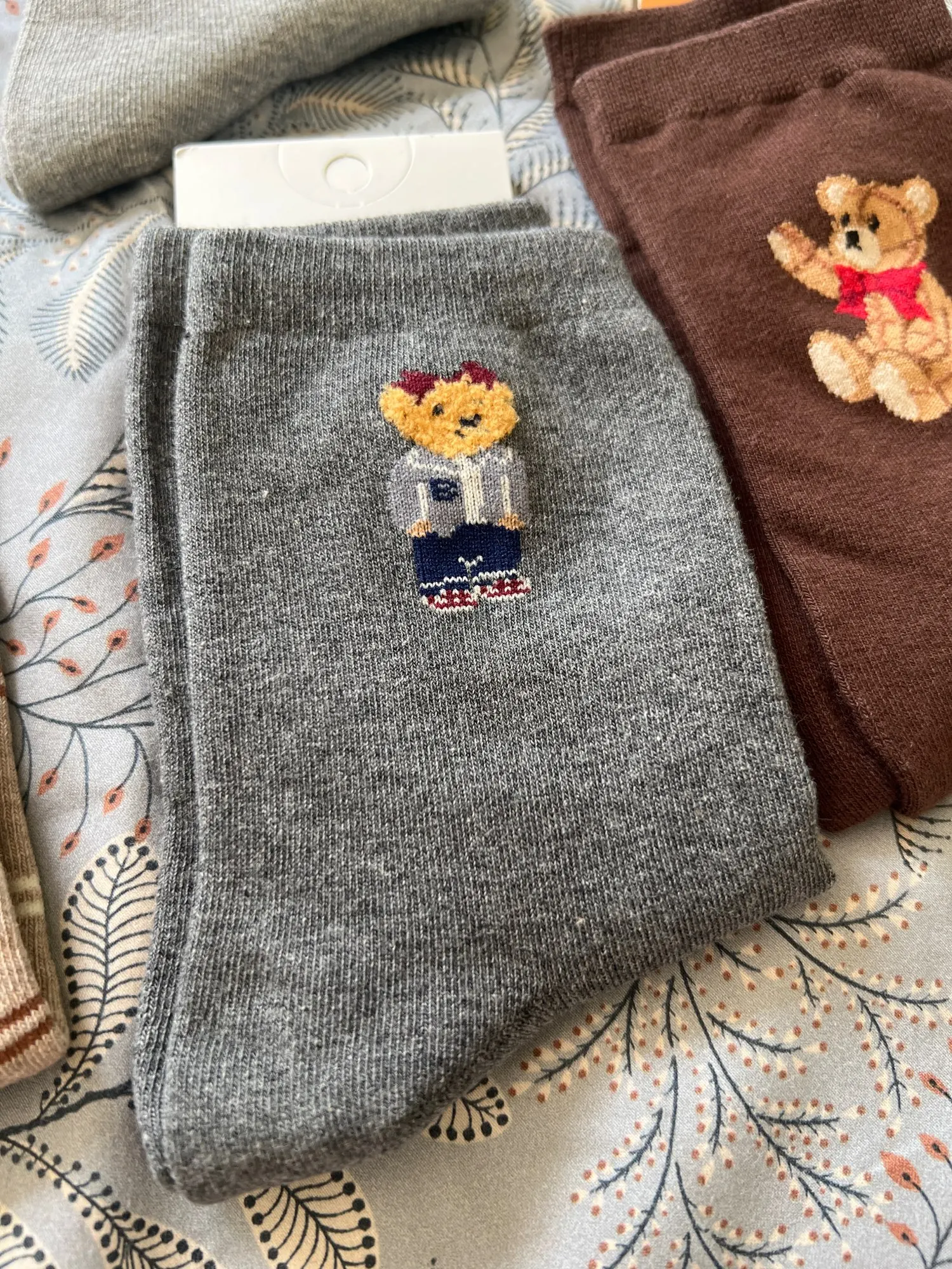 Cute Cartoon Teddy Bear Socks for Women photo review