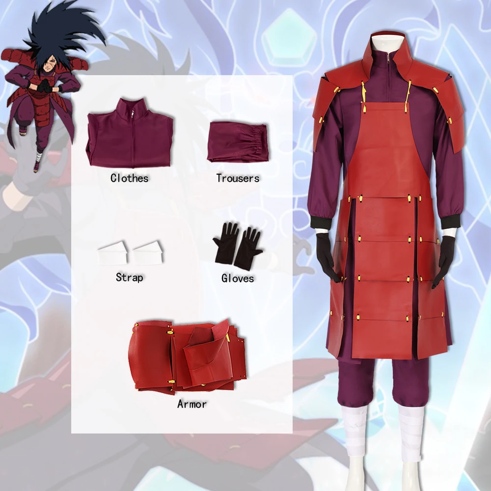 うちはマダラ コスプレ衣装 日本の侍の鎧セット 木ノ葉隠れの里の忍者