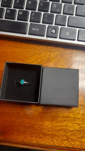 Silver tourmaline ring