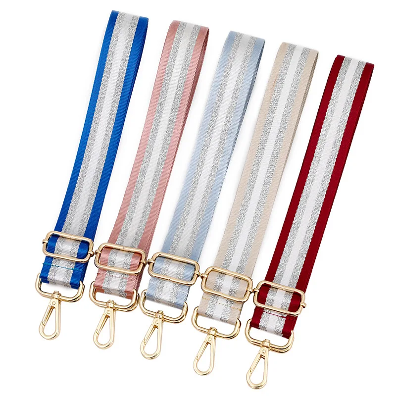 Shoulder Strap for Bag Handles Crossbody Colored Stripe Purse Belt Bag Replacement Fabric Strap Adjustable Decorative Straps