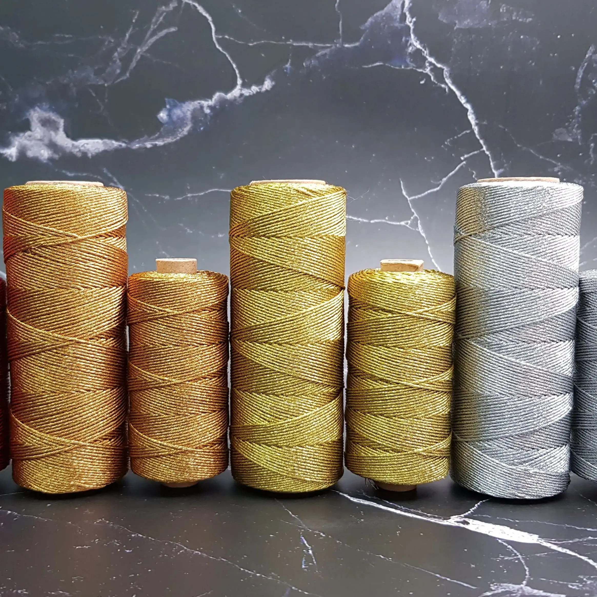 1.0mm Metallic Embroidery String Macrame Cord 3ply Twist Thread 100yards a Roll for Embroidery & Decoration 2