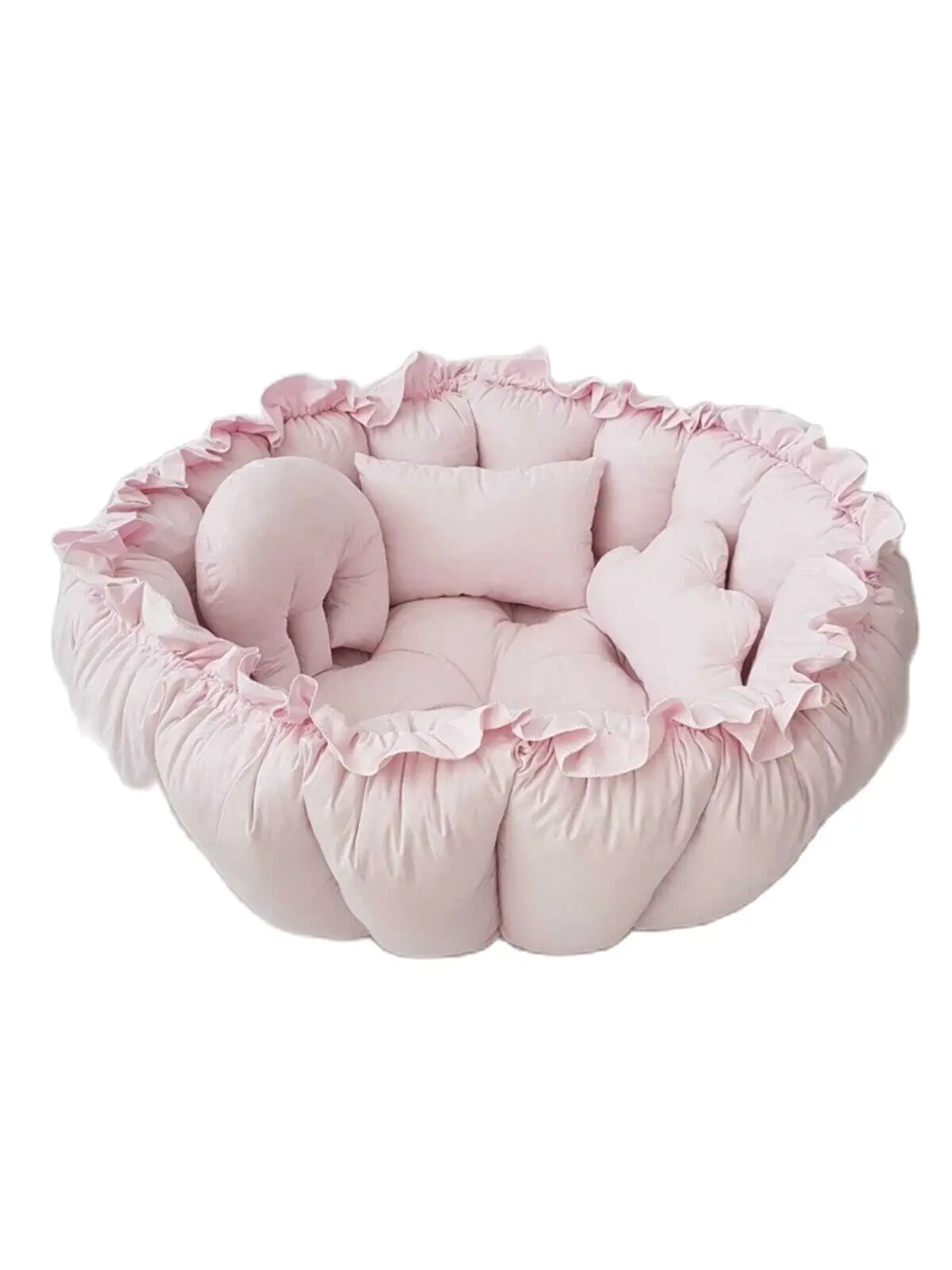 

Retractable Sleep Game Cushion Cotton Cloth Anti-Allergic 3 PCs Pillow Set 0-4 Age Washable Stylish Design