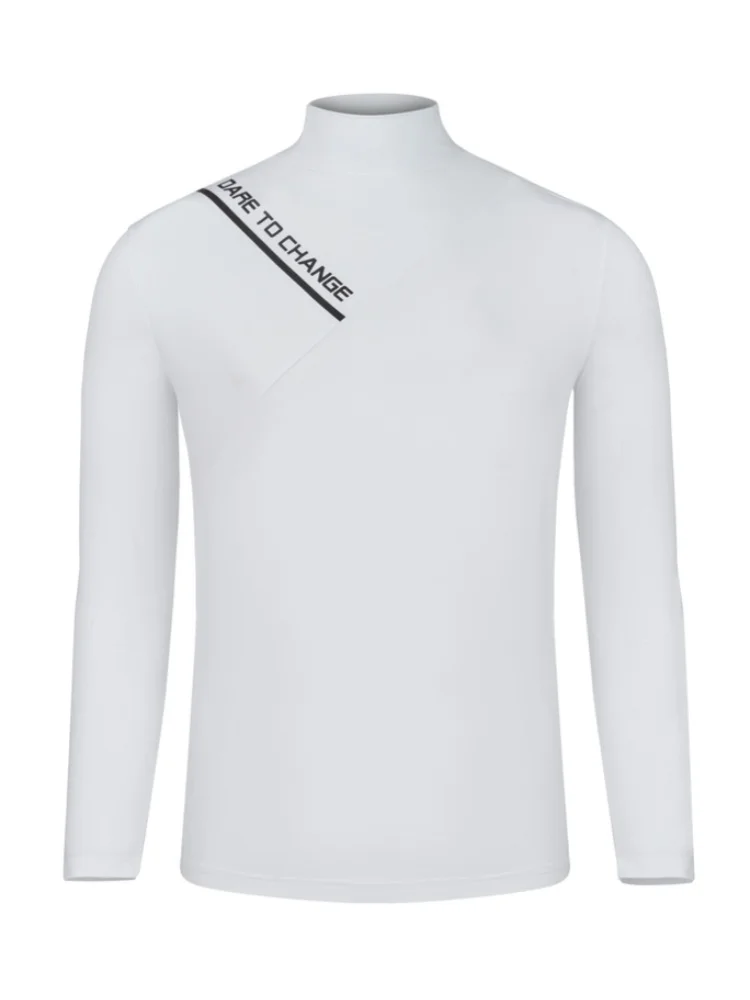 

Mipa Men Giagonal Jacket Logo Printed on Chest Diagonal Decorative Lines Shirt Slim Fit European Materials Men's Golf T -shirts