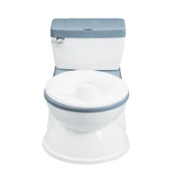 Childrens Simulation Grey Solid Baby Training Potty With Flushing Sound 1