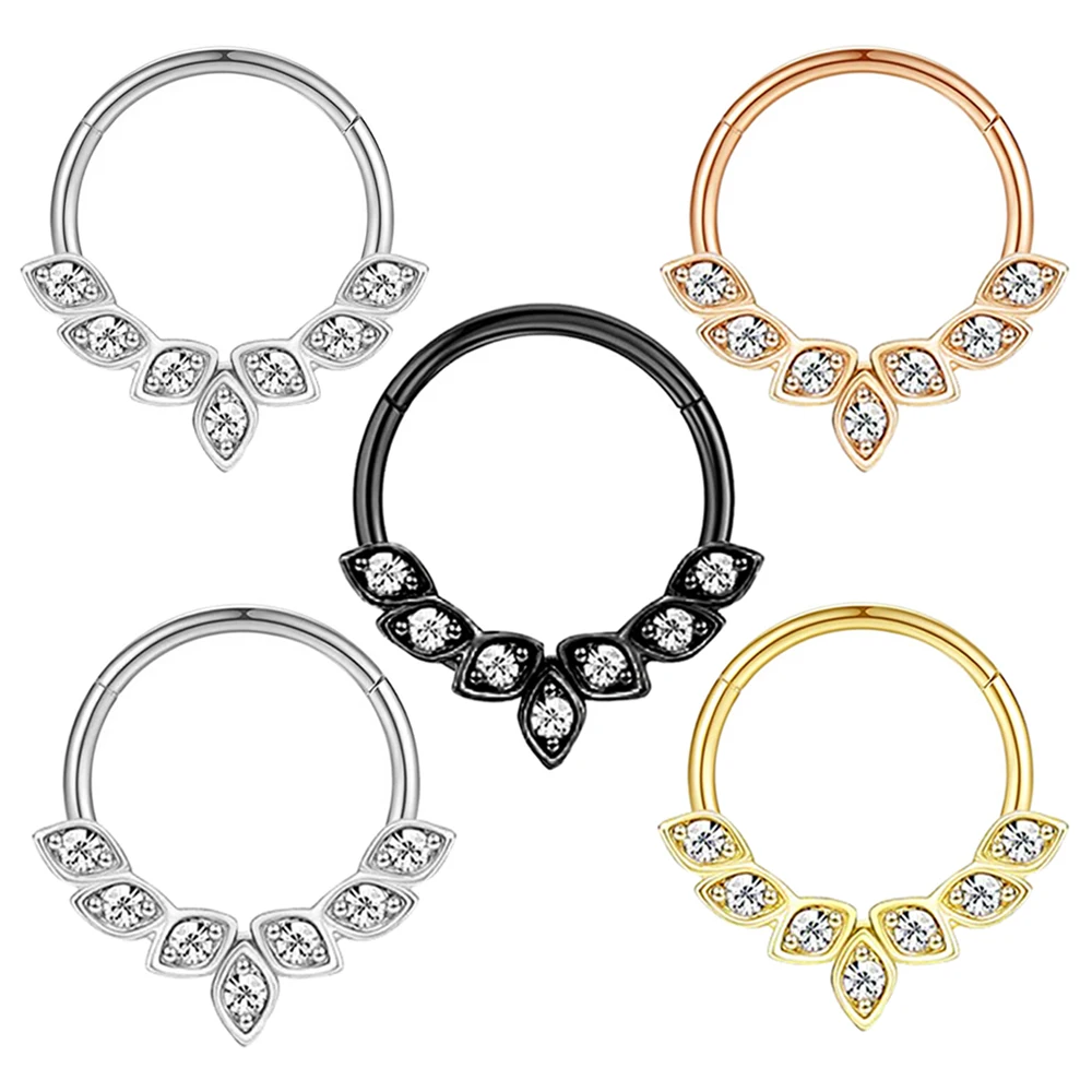 16G Stainless Steel Septum Ring Nose Hoop Ring Bee Bat Septum Piercing  Cartilage Hoop Helix Tragus Daith Small Earrings