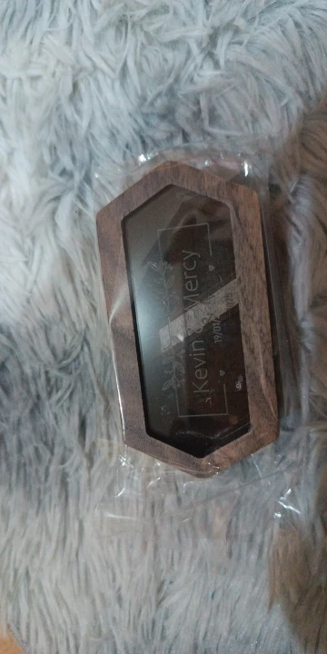 Personalized Wooden Ring Box, customer photo